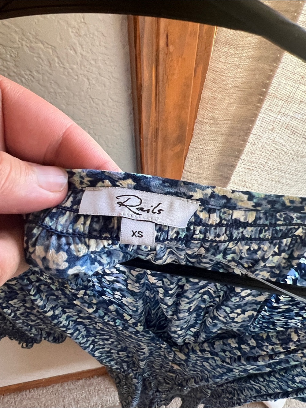 Rails Blue Floral Button-Front Tunic - Picture 2 of 4